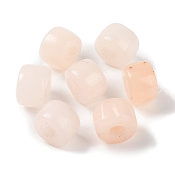 Dyed Natural White Jade Beads, Flat Round, Misty Rose, 8x6mm, Hole: 3mm
