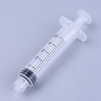 Screw Type Hand Push Glue Dispensing Syringe, Clear, 83.5x13.5~26.5mm, Capacity: 5ml