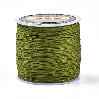 Nylon Thread, Chinese Knotting Cord, Olive Drab, 0.8mm, about 109.36 yards(100m)/roll