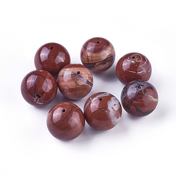 Natural Red Jasper Beads, Round, 20mm, Hole: 1.5mm