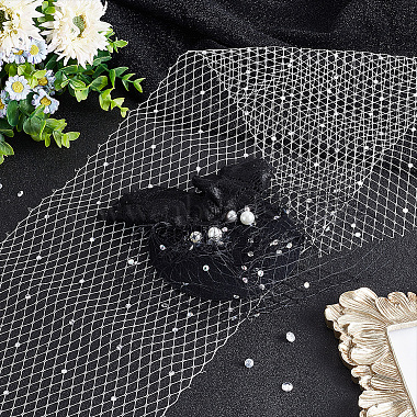 Polyester Mesh Tulle Fabric(FIND-WH0126-389B)-5