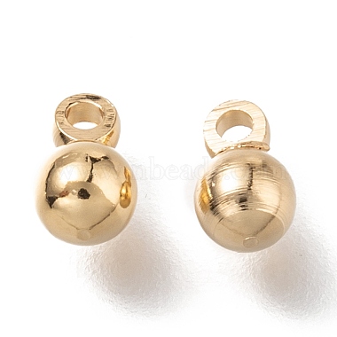 Real 24K Gold Plated Round Brass Charms