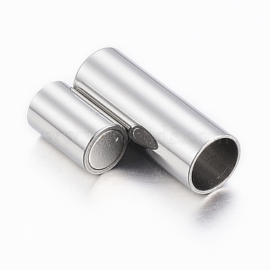 Fermoirs magnétiques lisses 304 en acier inoxydable avec emembouts à coller(STAS-H402-21P-4mm)-2