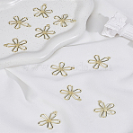 10Pcs Alloy Pendants, Flower Charms, Light Gold, 28x25x2.5mm, Hole: 1.6mm(FIND-LP0005-32)