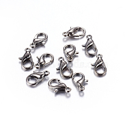 Zinc Alloy Lobster Claw Clasps, Parrot Trigger Clasps, Cadmium Free & Nickel Free & Lead Free, Gunmetal, 16x8mm, Hole: 2mm(E106-B-NF)
