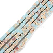 Synthetic Imperial Jasper Beads Strands, Square, 6.5~7.5x6.5~7.5x6.5~7.5mm, Hole: 1.2mm, about 59pcs/strand, 15.16''(38.5cm)(G-M401-A01)