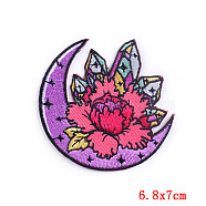 Computerized Embroidery Cloth Iron on/Sew on Patches, Costume Accessories, Dark Violet, 70x68mm(PATC-PW0002-12A)