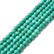 Dyed & Heated Natural Magnesite Beads Strands, Round, 4.5~5mm, Hole: 0.6mm, about 49pcs/strand, 32.68''(83cm)(G-G924-01A-03)