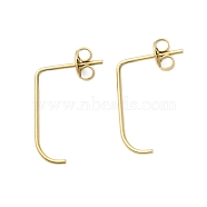 304 Stainless Steel Stud Earrings for Women, Golden, Stick, 22.5mm(EJEW-U020-11G)