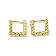 Real 18K Gold Plated 316 Stainless Steel Hoop Earrings, Square, 11.5x2.5mm(EJEW-L267-005G-05)
