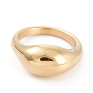 Ion Plating(IP) Unisex 304 Stainless Steel Finger Rings, Round Shape, Golden, Size 6~9, 3.2~9.8mm, Inner Diameter: 16.2~18.9mm(RJEW-K233-11-G)