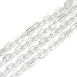 Aluminum Cable Chains, Unwelded, Flat Oval, Gainsboro, 7x4.5x1.2x1mm, about 100m/bag(CHA-S001-029)