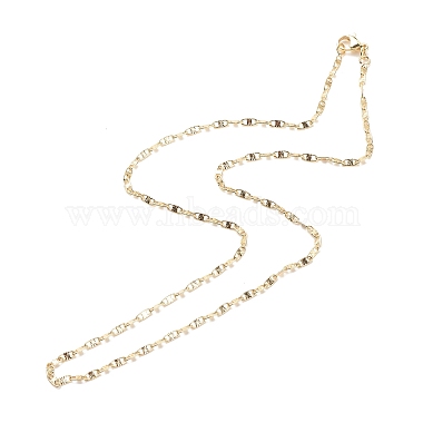 Brass Oval Link Chains Necklace for Women(X-NJEW-P265-09G)-2