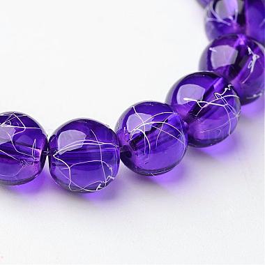 8mm Purple Round Drawbench Glass Beads