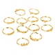 12pcs 12 anillos de puño de latón de estilo(RJEW-LS0001-37G)-5