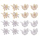 4 Pairs 2 Style Brass Micro Pave Clear Cubic Zirconia Stud Earring Findings(KK-ZZ0001-07)-3
