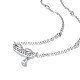 TINYSAND Masquerade Mask Design 925 Sterling Silver Cubic Zirconia Pendant Necklaces(TS-N326-S)-3