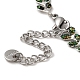 Brass Enamel Link Cobs Chains Bracelets with Paillettes for Women(BJEW-L685-07P)-3