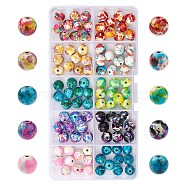 100Pcs 10 Colors Synthetic Turquoise Dyed Beads, Round, Mixed Color, 7~8x7~8mm, Hole: 1mm, 10pcs/colors(G-FS0005-71)