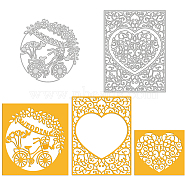 GLOBLELAND 2Pcs 2 Style Wedding Theme Carbon Steel Cutting Dies Stencils, for DIY Scrapbooking/Photo Album, Decorative Embossing DIY Paper Card, Mixed Patterns, 1pc/style(DIY-DM0003-09)