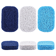 AHADERMAKER 15Pcs 3 Colors PVC Soap Saver Pads, Oval, for Soap Dish Soap Holder Accessory, Mixed Color, 118x76x10mm, 5pcs/color(AJEW-GA0003-79)