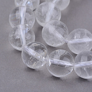 Natural Quartz Crystal Beads Strands, Round, 6~6.5mm, Hole: 1mm, about 63pcs/strand, 15.5 inch(X-G-Q462-6mm-32)
