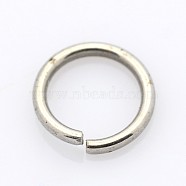 304 Stainless Steel Open Jump Rings, Stainless Steel Color, 8x0.7mm, Inner Diameter: 6.6mm, about 790pcs/50g(X-STAS-E067-04-8mm)