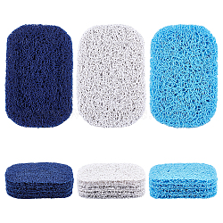 AHADERMAKER 15Pcs 3 Colors PVC Soap Saver Pads, Oval, for Soap Dish Soap Holder Accessory, Mixed Color, 118x76x10mm, 5pcs/color(AJEW-GA0003-79)
