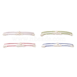 2Pcs 2 Style Natural Pearl & Glass Seed Beaded Stretch Bracelets Set, Stackable Bracelets for Women, Mixed Color, Inner Diameter: 2 inch(5.2cm), 1Pc/style(BJEW-JB09032)