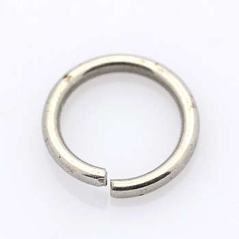 304 Stainless Steel Open Jump Rings, Stainless Steel Color, 8x0.7mm, Inner Diameter: 6.6mm, about 790pcs/50g