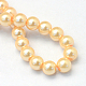 Backen gemalt pearlized Glasperlen runden Perle Stränge(HY-Q003-10mm-61)-4