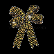 Glass Hotfix Rhinestone, Iron on Appliques, Costume Accessories, for Clothes, Bags, Pants, Bowknot, 297x210mm(DIY-WH0303-117)