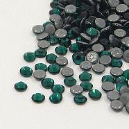 Glass Hotfix Rhinestone, Grade AA, Flat Back & Faceted, Half Round, Emerald, SS20, 4.6~4.8mm, about 1440pcs/bag(RGLA-A019-SS20-205)