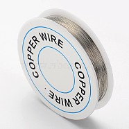 Round Craft Copper Wire, Nickel Free, Silver, 32 Gauge, 0.2mm, about 114.82 Feet(35m)/roll(X-CW0.2mm006)