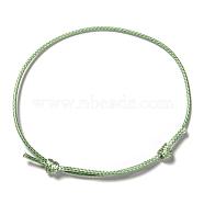 Korean Waxed Polyester Cord Bracelet Making, Light Green, Adjustable Diameter: 40~70mm(AJEW-JB00011-11)