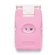 Plastic Crochet Knitting Stitch Counter, Portable Row Counters for Sweater Needle Knitting Tool, Pearl Pink, 7.1x4.45x1.4cm(TOOL-B005-02)