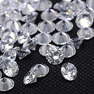 Cubic Zirconia Cabochons, Grade A, Faceted, Diamond, Clear, 1.7mm(ZIRC-M002-1.7mm-007)