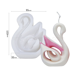 DIY Animal Shape Candle Silicone Molds, Resin Casting Molds, For UV Resin, Epoxy Resin Jewelry Making, Swan Pattern, 13.3x9.5x3.2cm(CAND-PW0008-44G)
