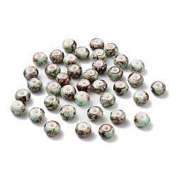 Glass Seed Beads, Rondelle, Dark Sea Green, 8x5mm, Hole: 2mm, about 232pcs/bag(SEED-M011-05A-02)