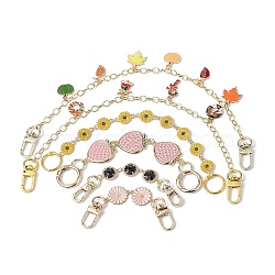 Alloy Enamel Decorative Bag Purse Chains, Mixed Style, Mixed Color, 11.7~32.1cm(AJEW-BA00123)