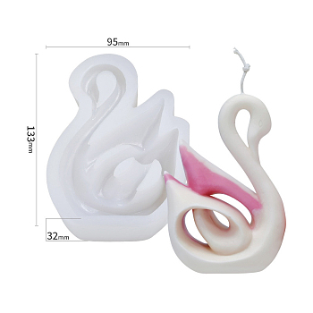 DIY Animal Shape Candle Silicone Molds, Resin Casting Molds, For UV Resin, Epoxy Resin Jewelry Making, Swan Pattern, 13.3x9.5x3.2cm
