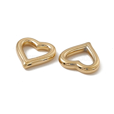 Real 18K Gold Plated Heart 201 Stainless Steel Linking Rings