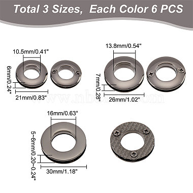 Wadorn 18Stk. 3 Ösenzubehör aus Legierung im Stil einer Öse(FIND-WR0006-18B)-2
