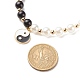 Ожерелье из сплава eaneml yin yang charm с пластиковым искусственным жемчугом из бисера для женщин(NJEW-JN03913)-7