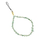 Natural Green Aventurine Chip & CCB Plastic Round Beaded Mobile Straps(HJEW-FZ00004)-1