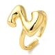 Initials Brass Open Cuff Ring for Women(RJEW-N046-02Z-G)-1