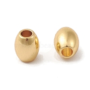 Rack Plating Brass Beads, Cadmium Free & Lead Free, Long-Lasting Plated, Barrel, Real 18K Gold Plated, 5x4mm, Hole: 1.6mm(KK-G452-29G)