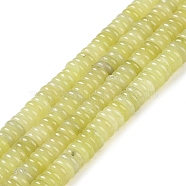 Natural Lemon Jade Beads Strands, Rondelle, 6~6.5x2~2.5mm, Hole: 1mm, about 181~191pcs/strand, 15.16~15.35''(38.5~39.1cm)(G-Q159-B11-01)
