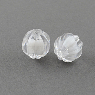 Transparent Acrylic Beads, Bead in Bead, Pumpkin, Clear, 14mm, Hole: 4mm, about 390pc/500g(TACR-S098-01)