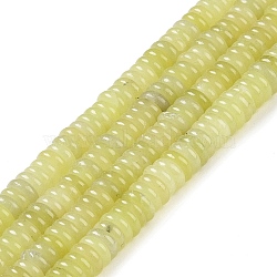 Natural Lemon Jade Beads Strands, Rondelle, 6~6.5x2~2.5mm, Hole: 1mm, about 181~191pcs/strand, 15.16~15.35''(38.5~39.1cm)(G-Q159-B11-01)